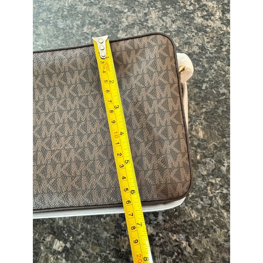 Michael Kors Jet Set LG EW Crossbody Bag Brown Logo 35F8GTTC3B - Picture 9 of 9